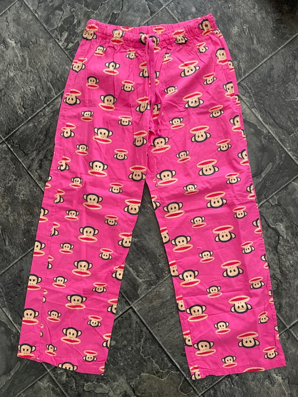 PAUL FRANK LA SENZA Women’s Bright Pink Monkey Print Cozy Cotton Pajama Bottoms